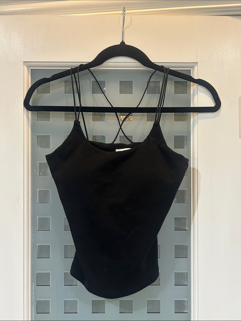 Black Strappy Camisole Top - Women's Casual Layering Tank